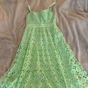 Lilly Pulitzer Majorie Eyelet Dress in Pistachio Green